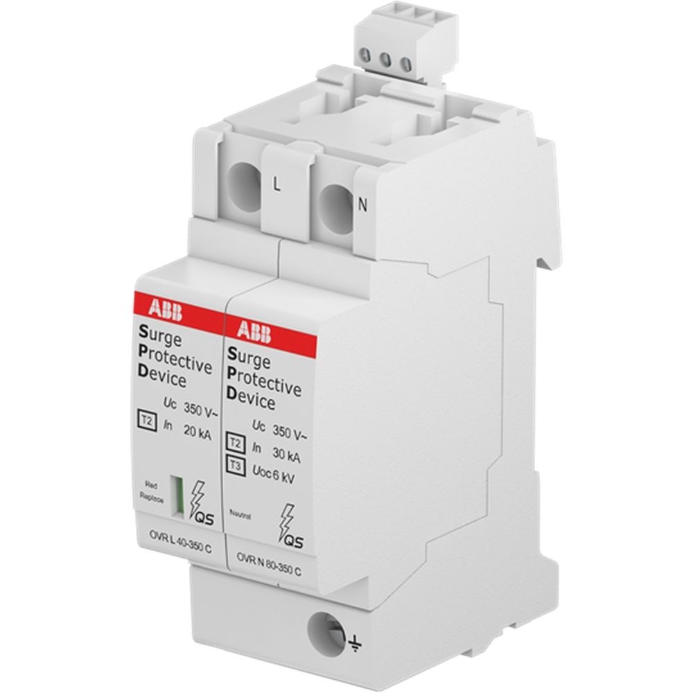 ABB Überspannungsableiter für Energietechnik Stromversorgung 2CTB803972R1400 Typ OVRT21N40-440PTSQS 