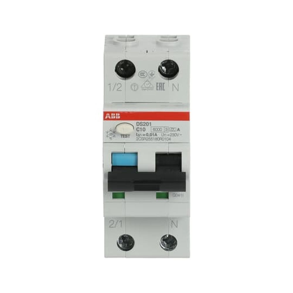 ABB Kombination FI Schalter Leitungsschutzschalter 2CSR255180R0104 Typ DS201A-C10/0,01 