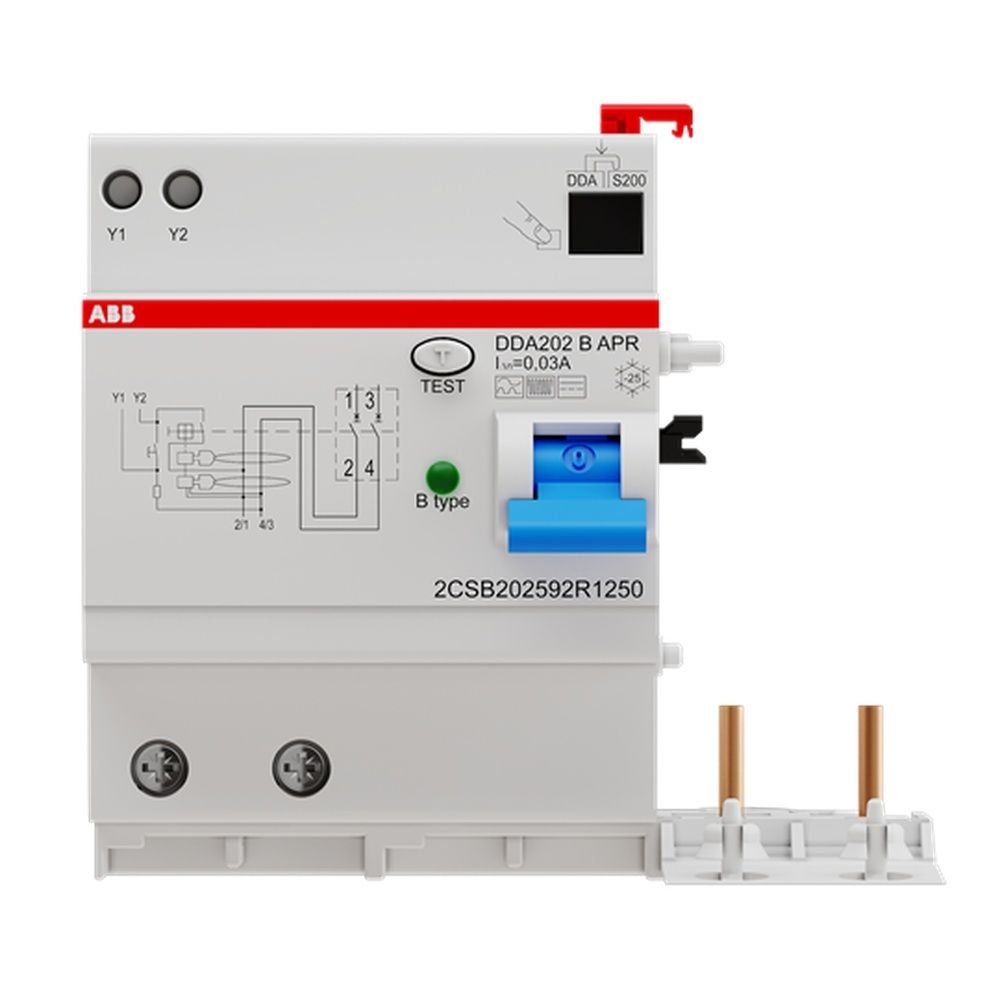 ABB Fehlerstromschutzblock 2CSB202592R1250 Typ DDA202BAPR-25/0,03 