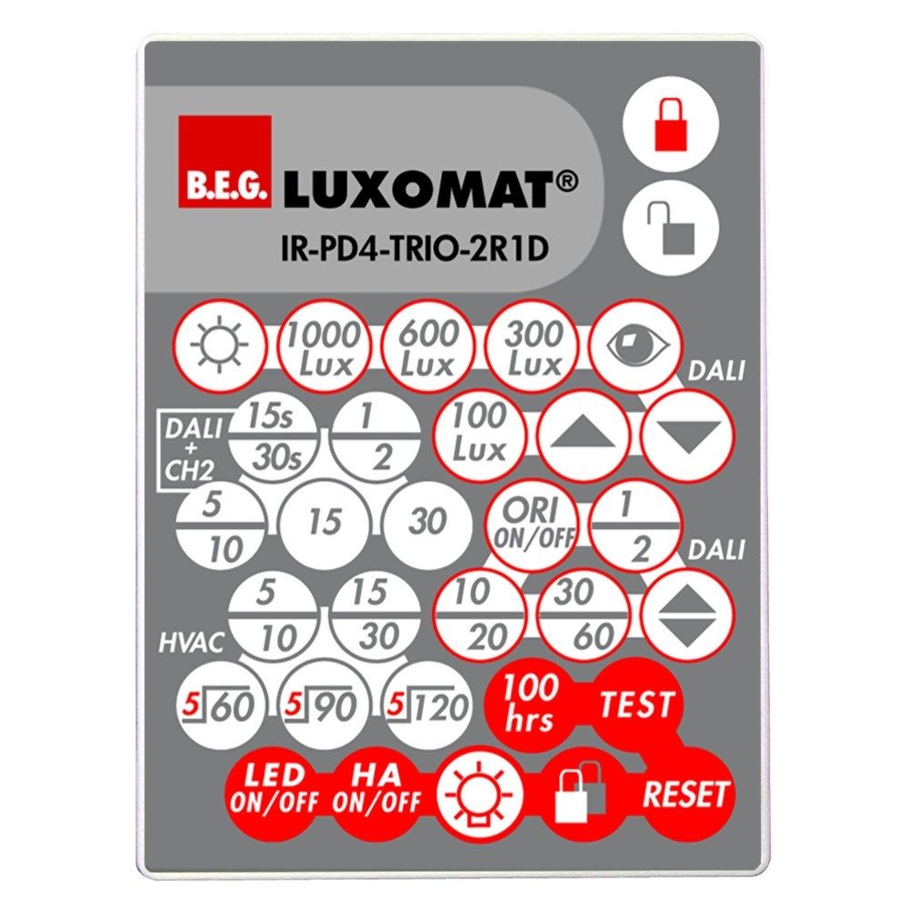 B.E.G. Brück IR Fernbedienung 92473 Typ IR-PD4-TRIO-2R1D