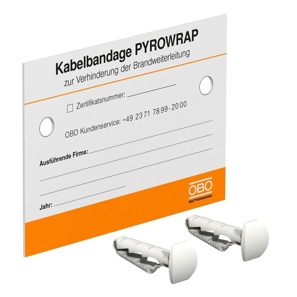 OBO Bettermann 7203140 Typ KS-FSB DE Kennzeichnungsschild für Kabelbandage 