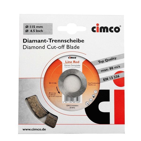 Cimco Diamant-Trennscheiben 208752 EAN Nr. 4021104087526