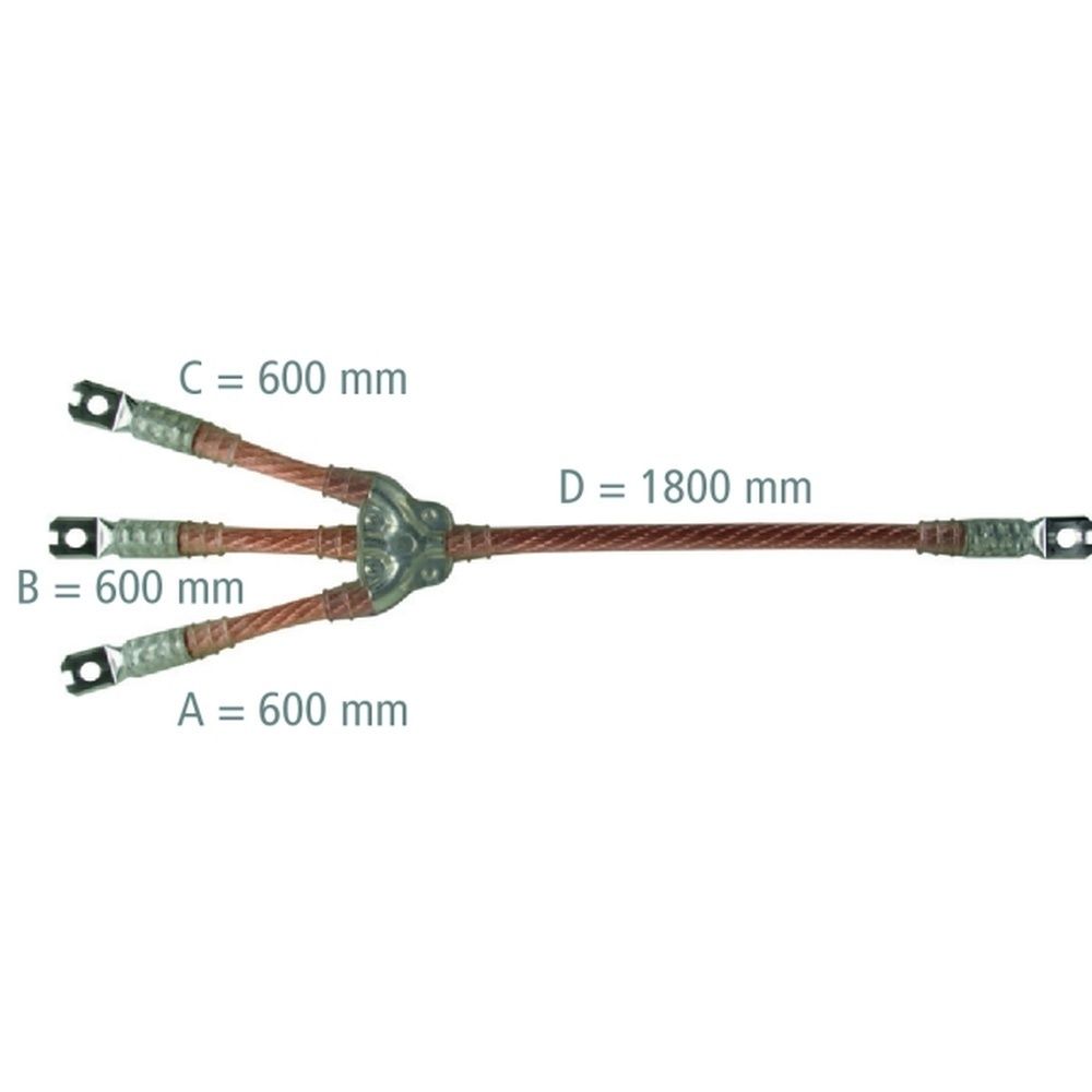 Dehn + Söhne Kurzschließseile V8D4AQ2 Typ EKV3+0 120 G V8D4AQ2 