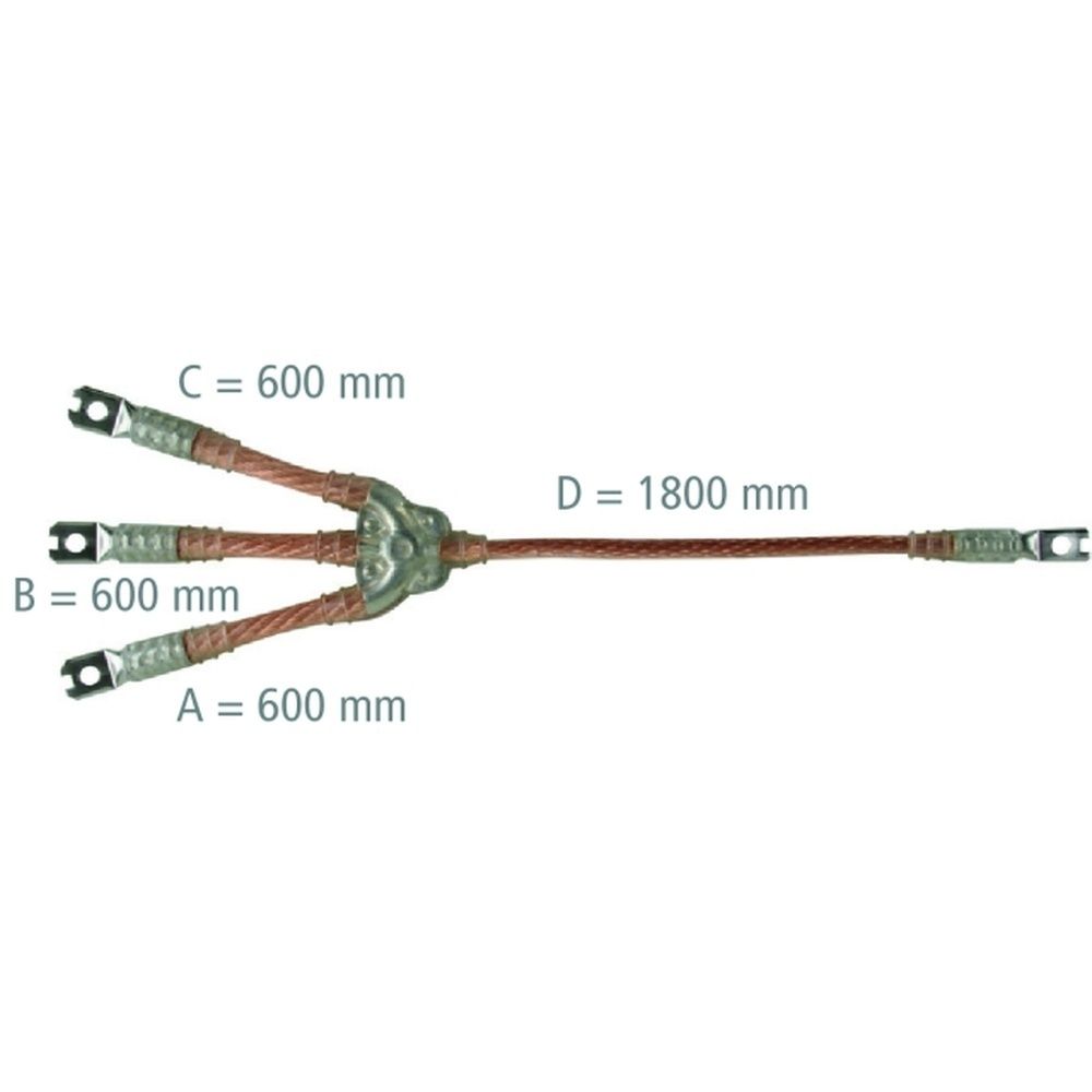 Dehn + Söhne Kurzschließseile V8115WA Typ EKV3+0 120 R V8115WA 