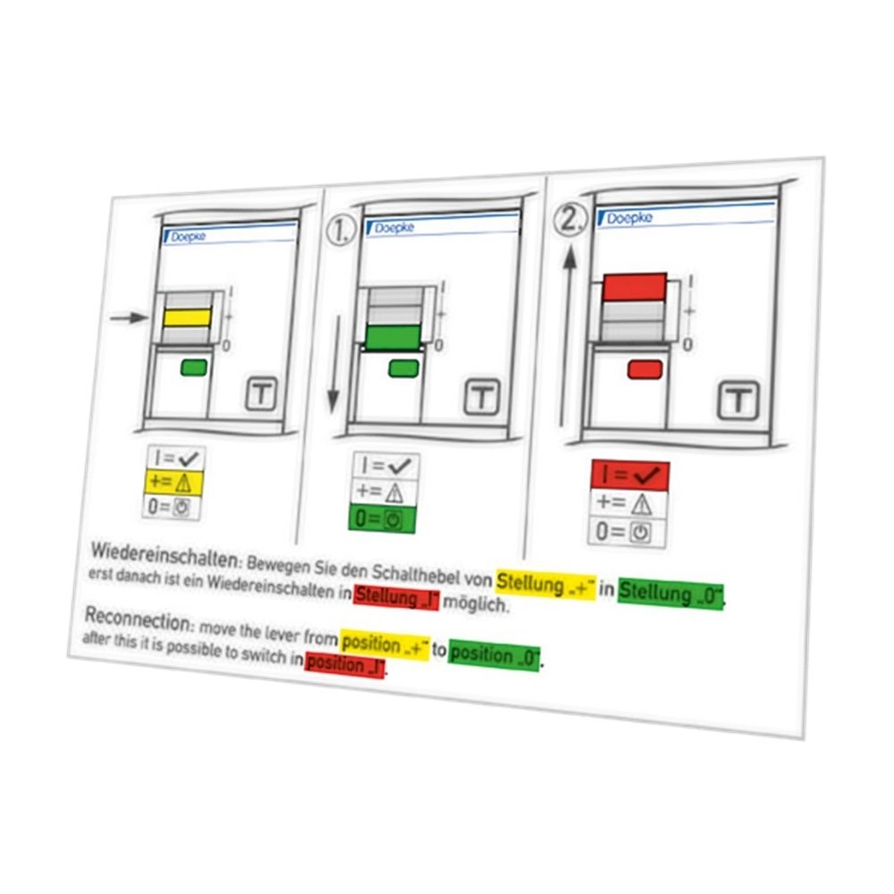 Doepke Hinweisaufkleber  09200021 Typ HAS DFS 2/4 