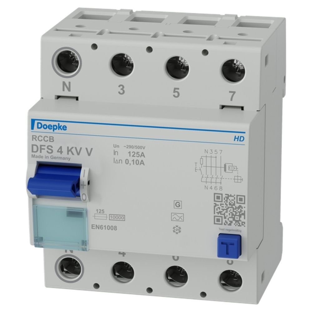 Doepke FI Schutzschalter 09175949HD Typ DFS4 125-4/0,10-A KV V500 HD