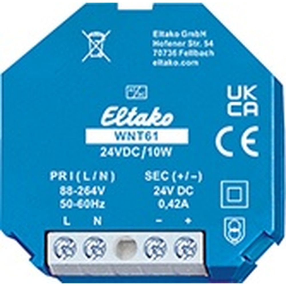 Eltako Weitbereichs Schaltnetzteil 61000265 Typ WNT61-24VDC/10W