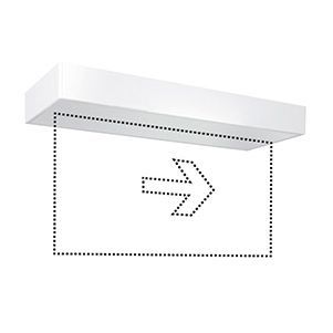 ESYLUX Notleuchte EN10077029 Typ SLX 24 LEDi Display 24-230V weiß 