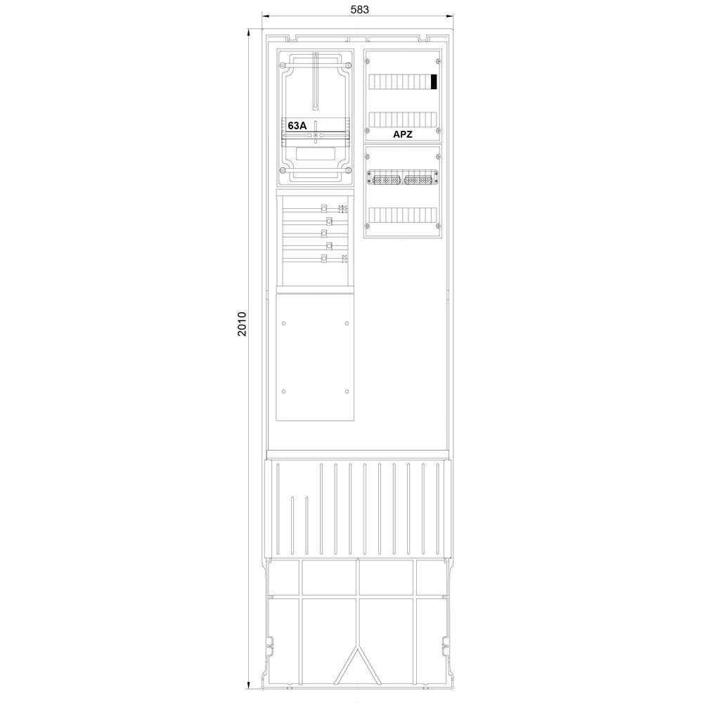 f-tronic Zähleranschlusssäule ZSA202-2-ZK-APZ-HG Nr. 7160109 