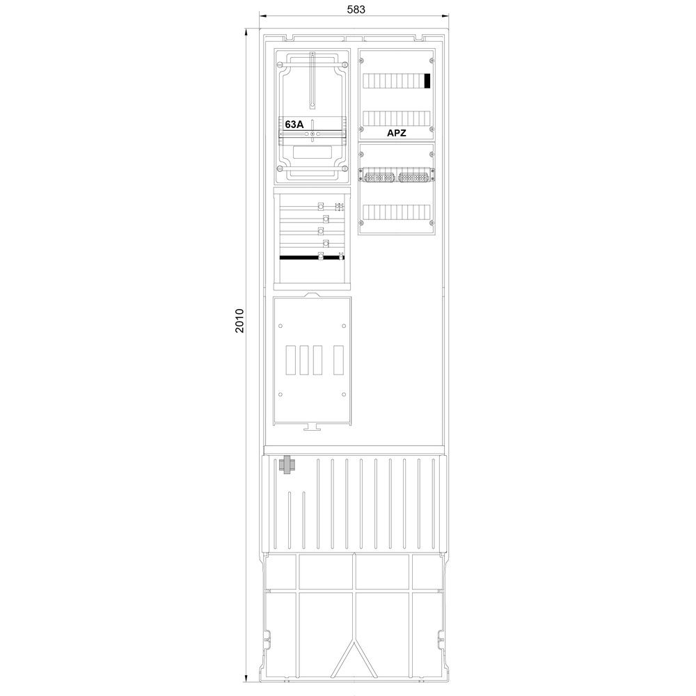 f-tronic Zähleranschlusssäule ZSA202-2-ZK-APZ-HAK Nr. 7160119 