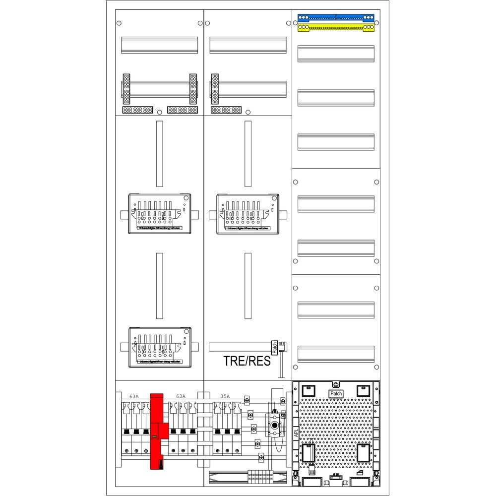 f-tronic Zählerschrank ZE437APZ-0063-035-TD Nr. 7120771 