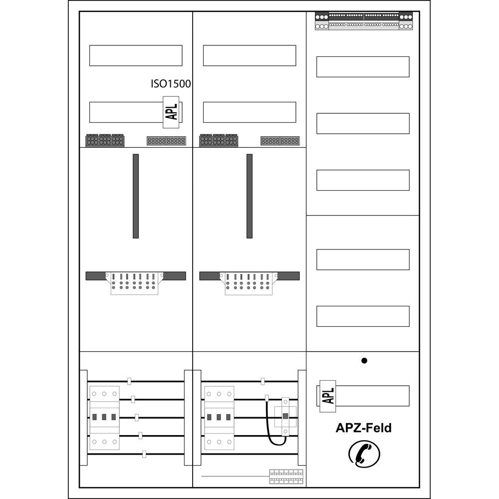 f-tronic Zählerschrank ZE116APZ-0063-ZSK-TB Nr. 7120792 