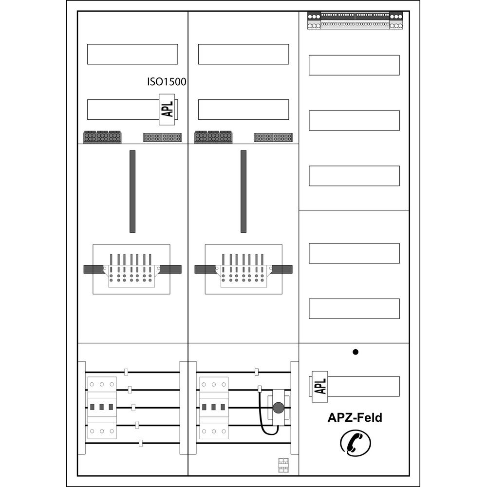 f-tronic Zählerschrank ZE116APZ-0040-ZSK-TC Nr. 7120799 