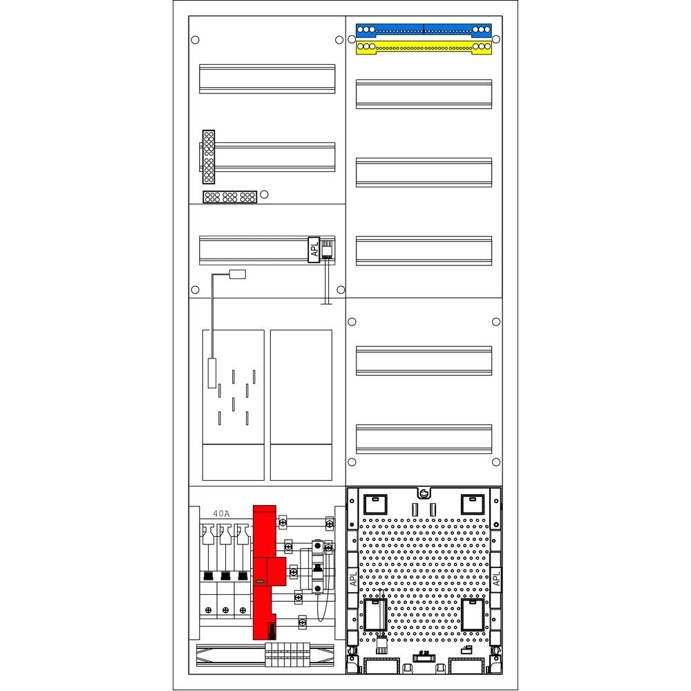 f-tronic Komplettschrank 7121814 Typ EHZ54APZ40TIEHZSBÜSS 