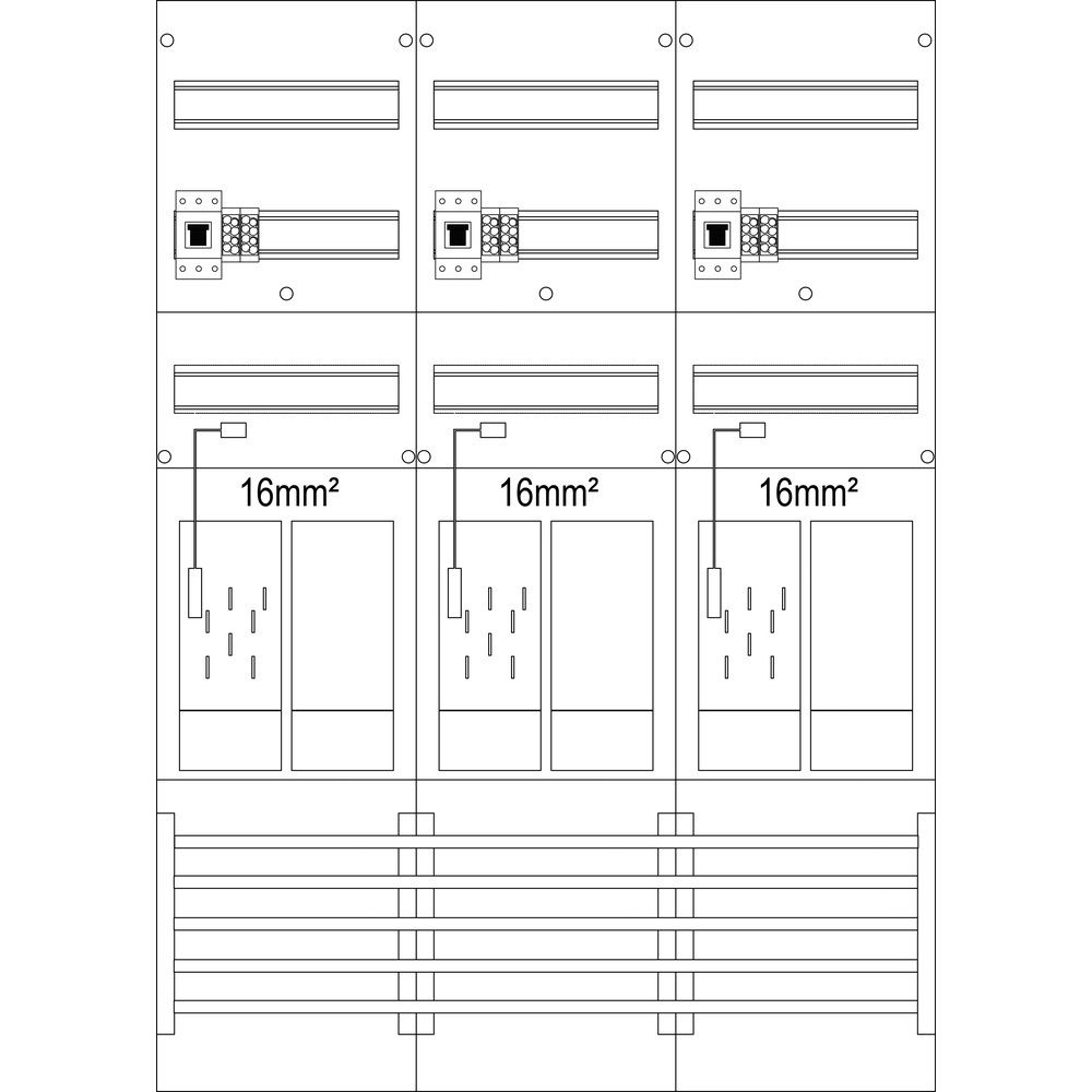 f-tronic Zählerfeld 7120165 Typ ER36DS-16-HSP 