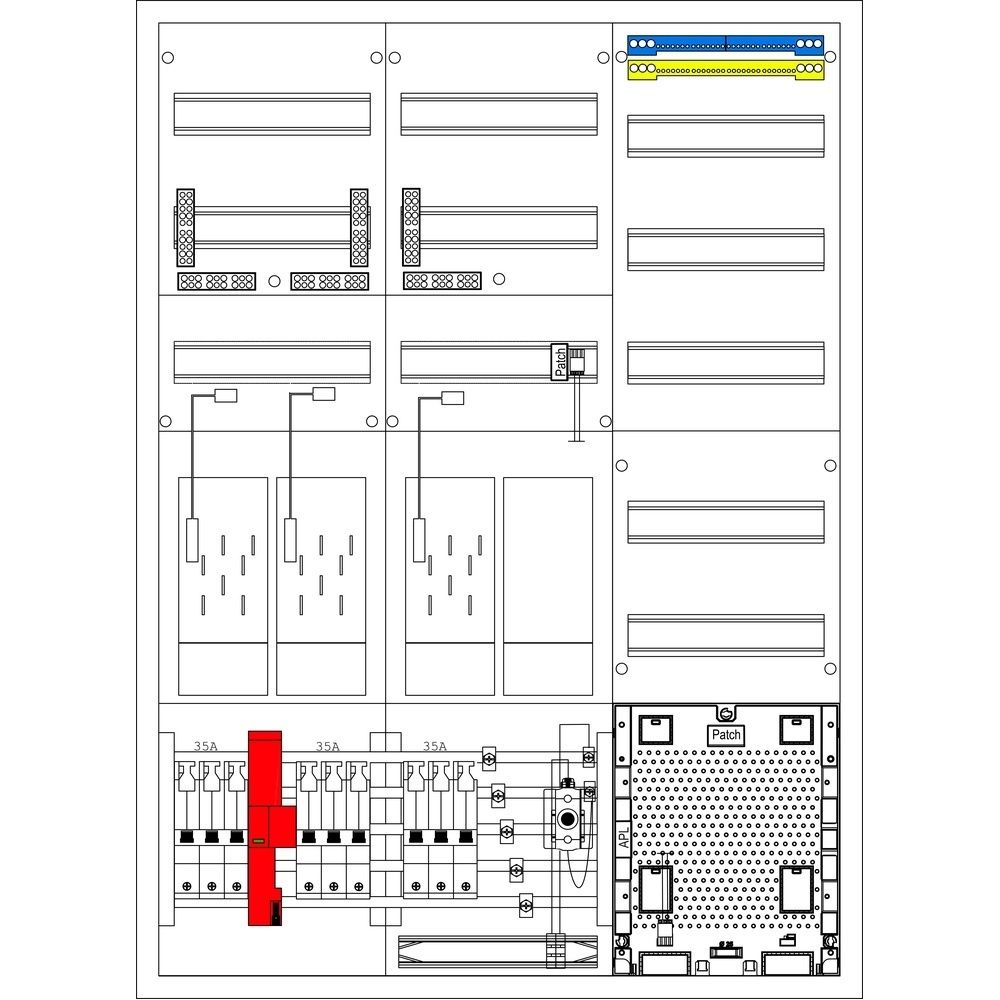 f-tronic Komplettschrank 7121848 Typ EHZ62APZ-35-TIEHZ-ÜS 