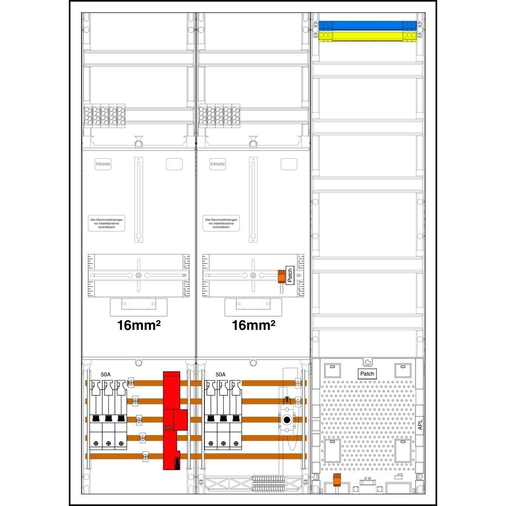 f-tronic Komplettschrank 7190605 Typ 3HZ732APZ50D01ÜS-16 