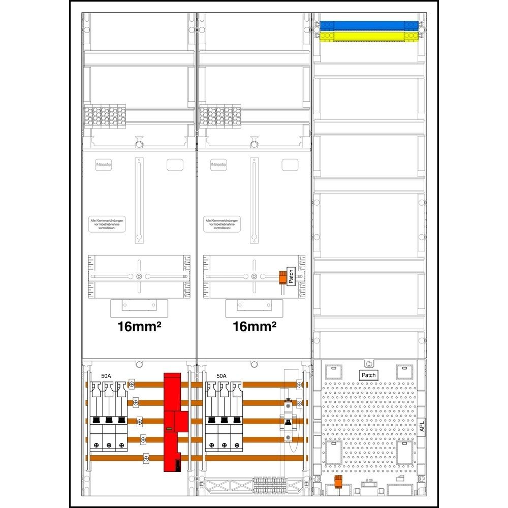 f-tronic Komplettschrank 7190614 Typ 3HZ732APZ50B6ÜS-16 