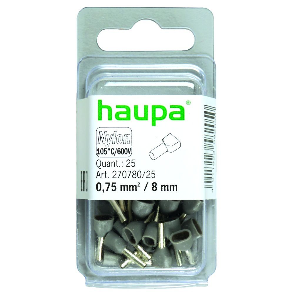 Haupa Twin Aderendhülse 270780/25 Preis per VPE von 250 Stück