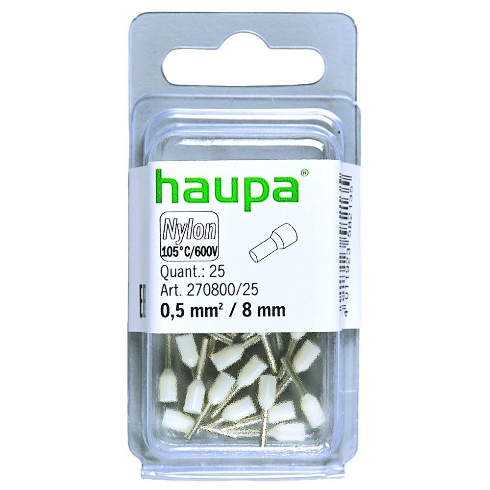 Haupa isolierte Aderendhülse 270800/25 Preis per VPE von 250 Stück