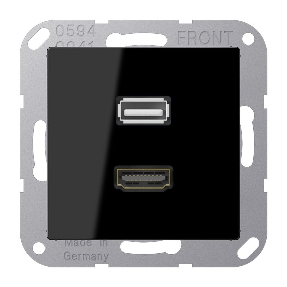 Jung HDMI USB Tragring MA A 1163 SW EAN Nr. 4011377069794