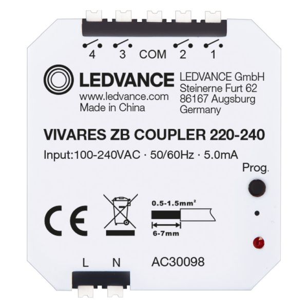 Ledvance Osram Lichtregelsystemkomponente 463806 Typ VIVARES-ZB-COUPLER-220-240-10X1 Preis per VPE von 10 Stück 