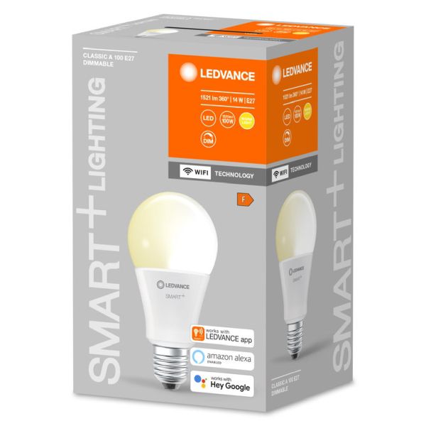 Ledvance Osram LED Lampe/Multi LED 485471 Typ SMARTWIFIA10014W/827230VDIMFRE27FS1 Preis per VPE von 4 Stück Energieeffizienz A+