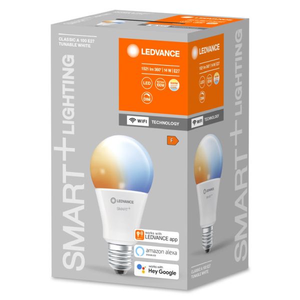 Ledvance Osram LED Lampe/Multi LED 485495 Typ SMARTWIFIA10014W/827230VTWFRE27FS1 Preis per VPE von 4 Stück Energieeffizienz A+