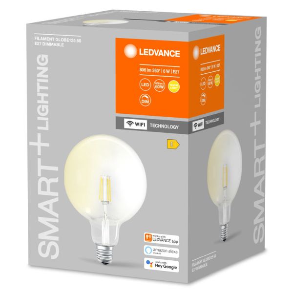 Ledvance Osram LED Lampe/Multi LED 528291 Typ SMARTWFG60D6W/827230VFILCLE27FS1 Preis per VPE von 4 Stück Energieeffizienz A++