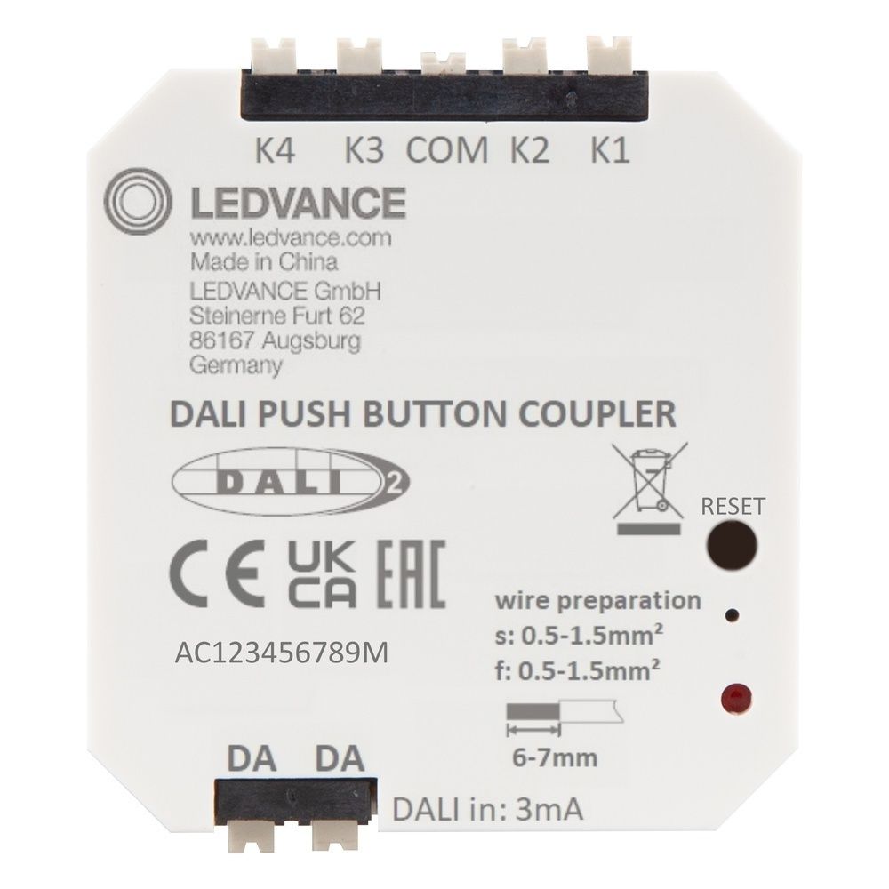 Ledvance Osram DALI 2 Tasterkoppler 837607 Preis per VPE von 20 Stück 