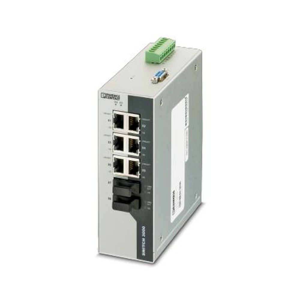 Phoenix Contact Industrial Ethernet Switch 2891060 Typ FL SWITCH 3006T-2FX SM 