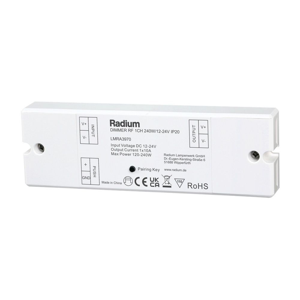 Radium Dimmer LMRA3970 Typ DIMMER RF 1CH 240W/12-24V IP20 Preis per VPE von 100 Stück