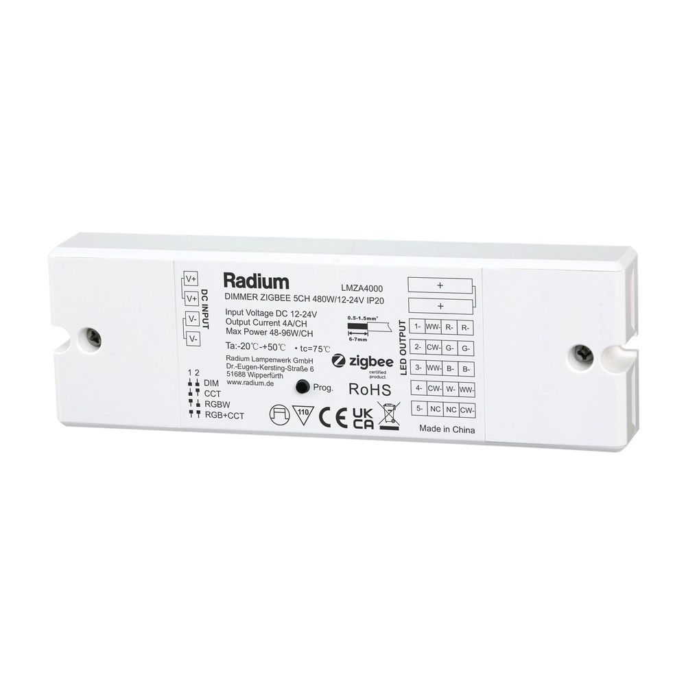 Radium Dimmer LMZA4000 Typ DIMMER ZB 5CH 480W/12-24V IP20 Preis per VPE von 100 Stück