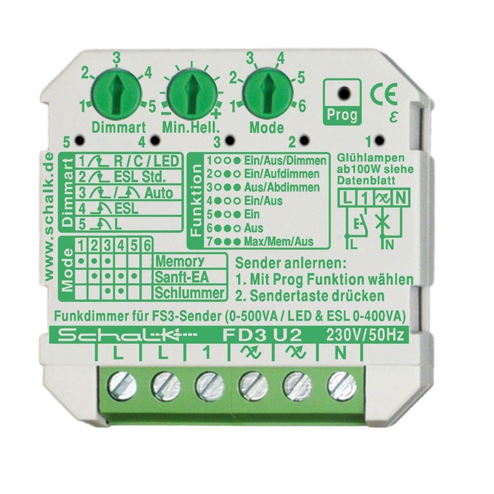 Schalk Funk Universal Dimmer FD3U29 Typ FD3 U2