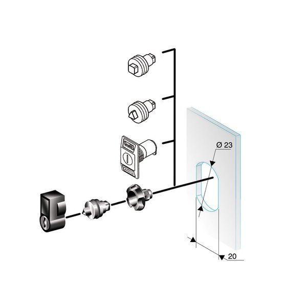 Schneider Electric Schlosseinsatz NSYTC8CRN 