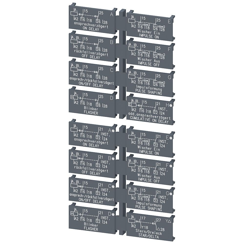 Siemens Schildersatz 3RP2901-0B Preis per VPE von 5 Stück