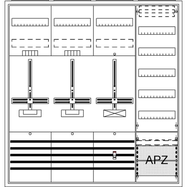 Striebel & John Zählerkomplettschrank 2CPX054258R9999 Typ DA47BH