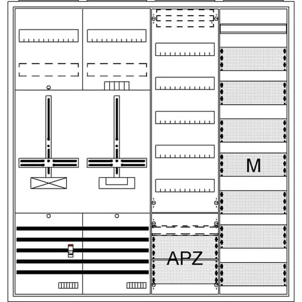 Striebel & John Zählerkomplettschrank 2CPX054272R9999 Typ DA47GE