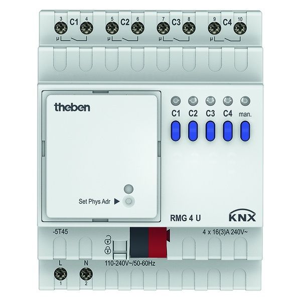 Theben KNX Schaltaktor 4930223 Typ RMG 4 U KNX EAN Nr. 4003468490969