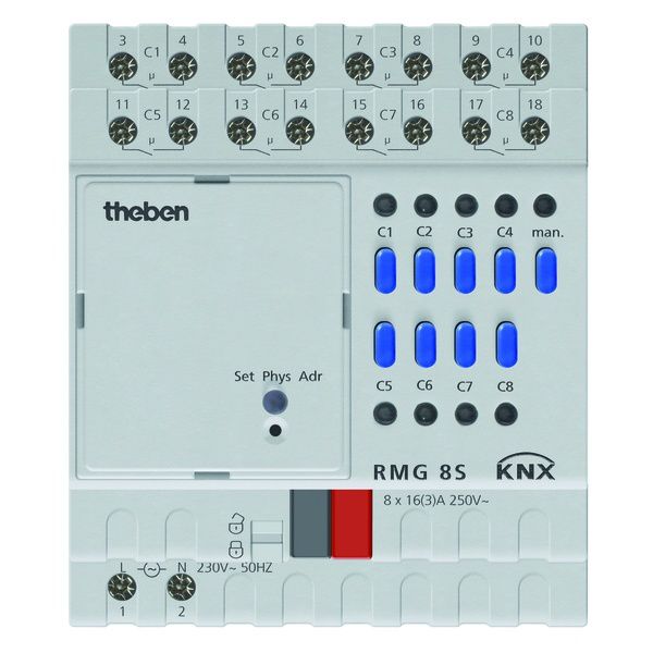 Theben KNX Schaltaktor 4930220 Typ RMG 8 S KNX EAN Nr. 4003468493069