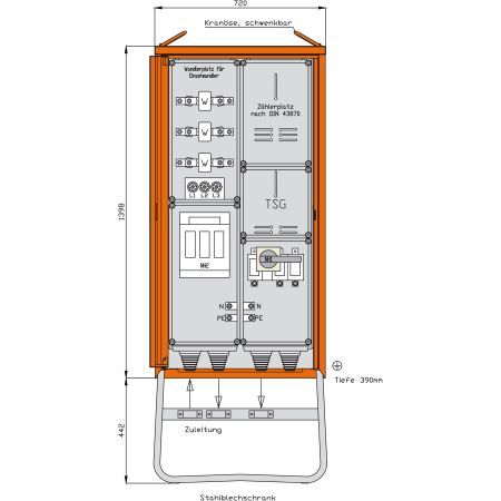 Walther-Werke Anschlussschrank WA0031TSG