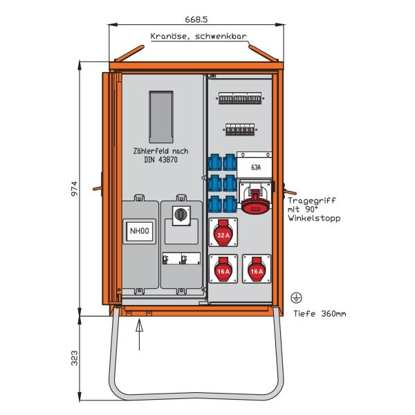 Walther-Werke Anschlussverteiler Schrank WAV0170BR1 