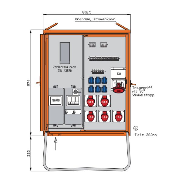 Walther-Werke Anschlussverteiler Schrank WAV0179R1 