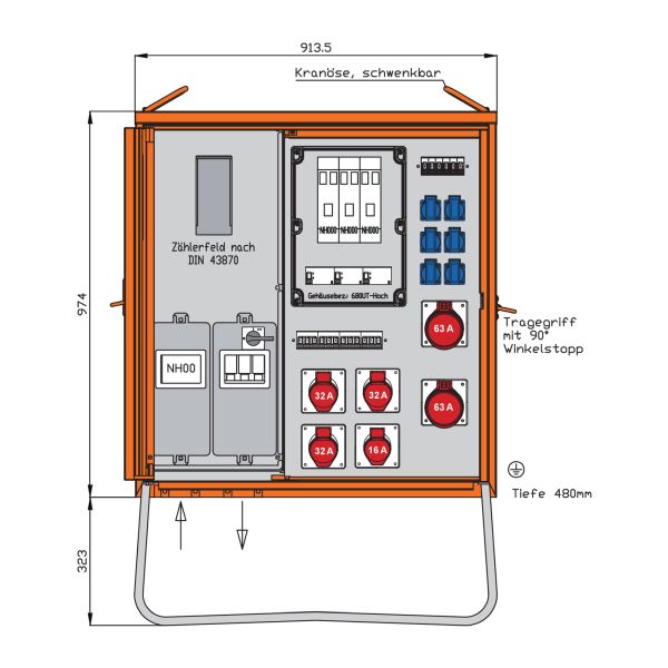 Walther-Werke Anschlussverteiler Schrank WAV0241R1 