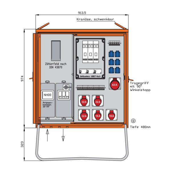 Walther-Werke Anschlussverteiler Schrank WAV0251R1 