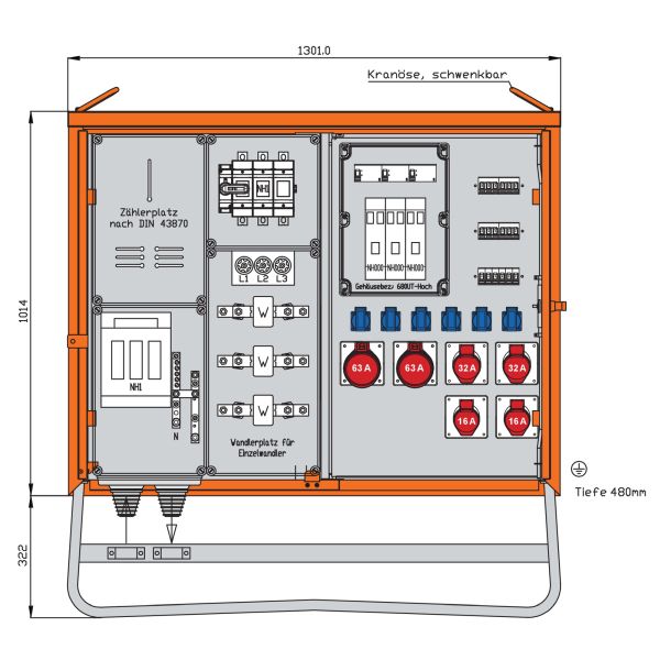 Walther-Werke Anschlussverteiler Schrank WAV0265R1 