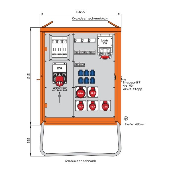 Walther-Werke Endverteiler 87kVA WEV0901R1 