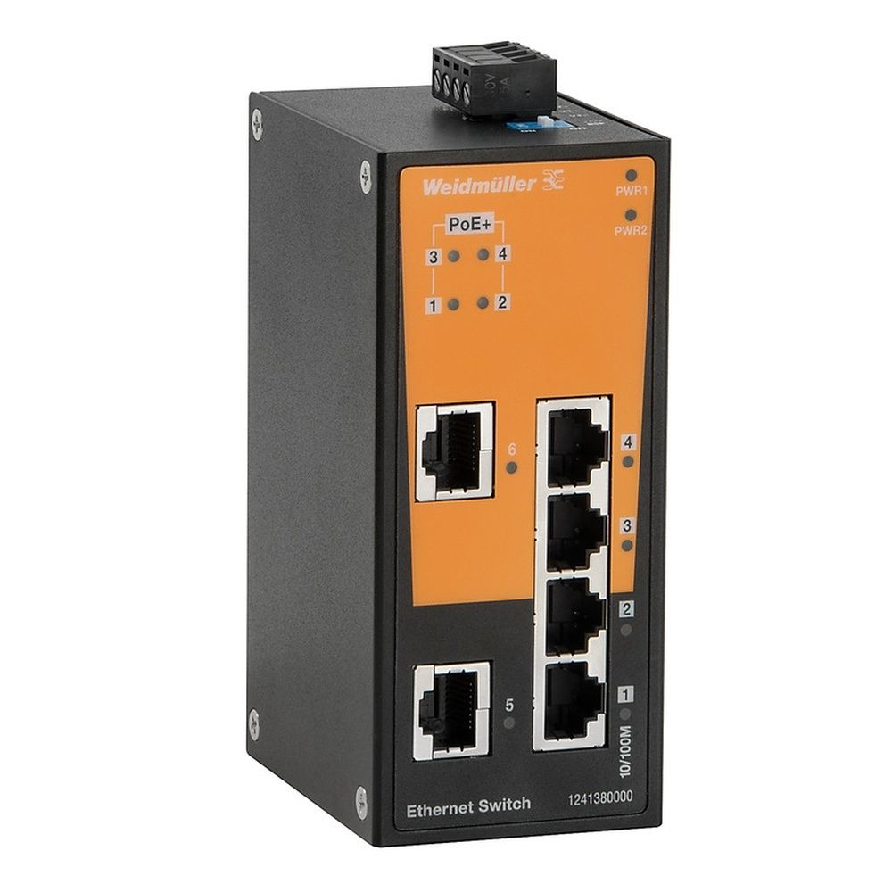 Weidmüller Netzwerk Switch 1241380000 Typ IE-SW-BL06-2TX-4POE 