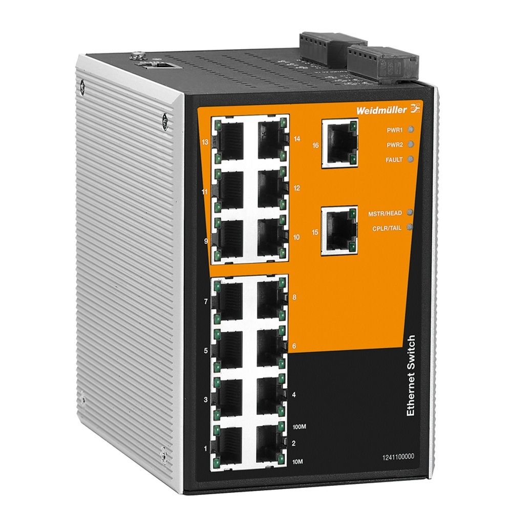 Weidmüller Netzwerk Switch 1286820000 Typ IE-SW-PL16MT-16TX 