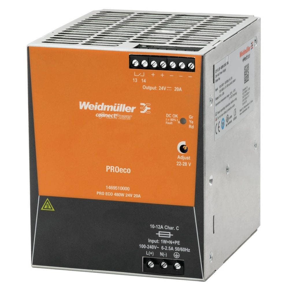 Weidmüller Stromversorgung 1469510000 Typ PRO ECO 480W 24V 20A 